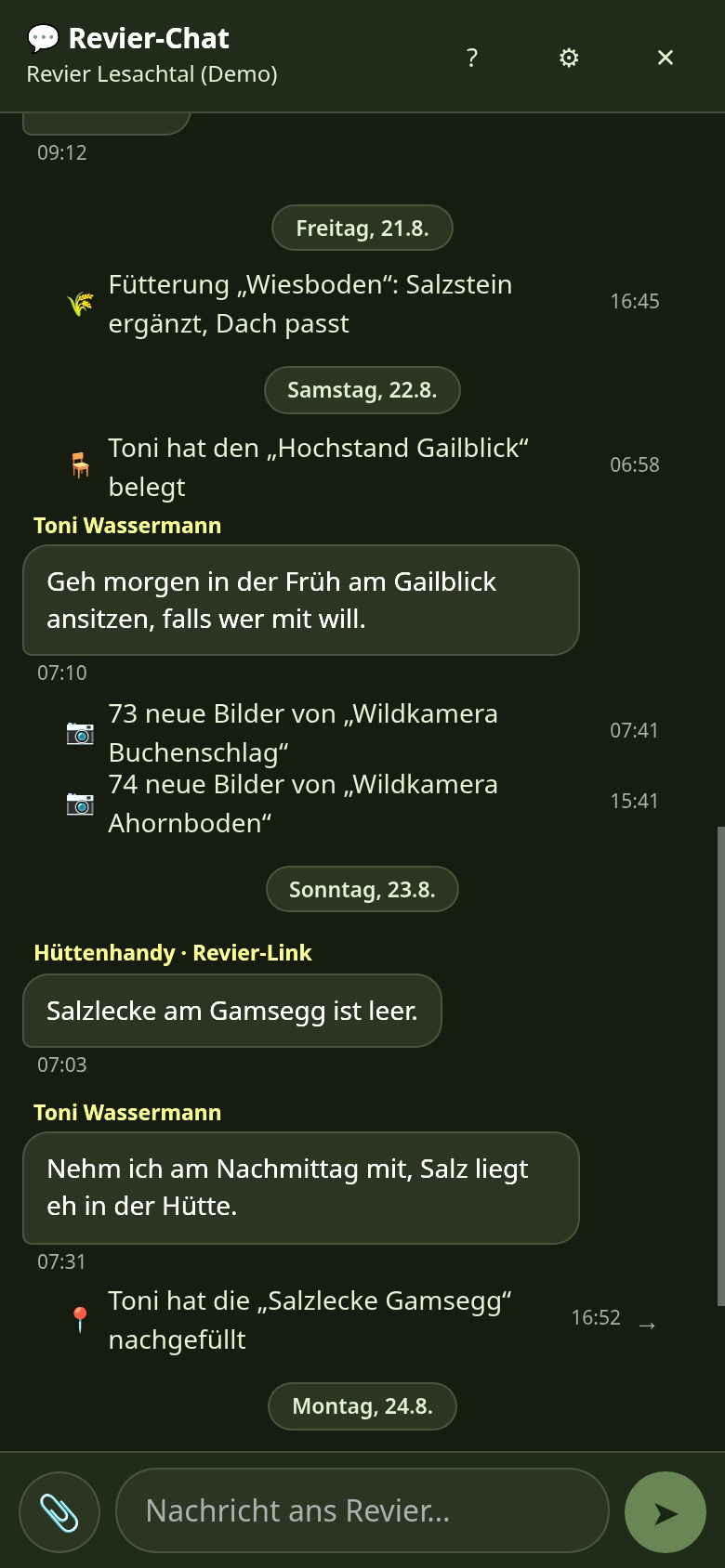 Revier-Chat fürs Team, Ende-zu-Ende verschlüsselt